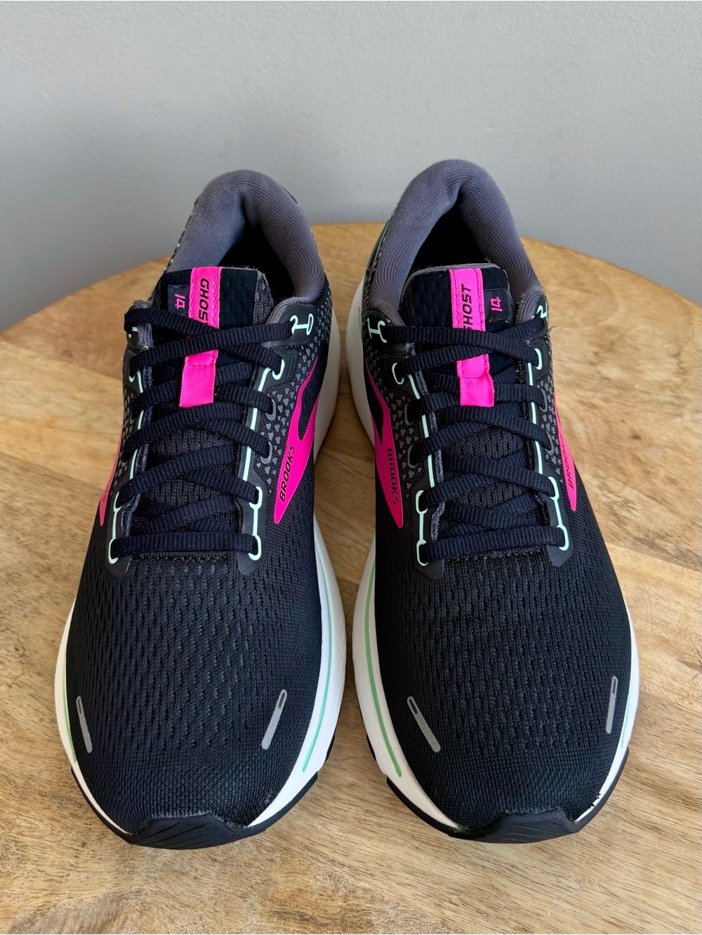 Brooks Ghost 14 Road Running Shoes Women's Size 10.5 B (Medium) Black Pink Yucca - Picture 5 of 11